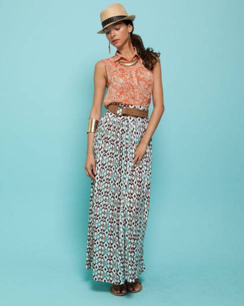 Blusa: R$ 89,90. Saia: R$ 79,90. Avenida Maracanâ, 987, loja 2031, Shopping Tijuca, tel. 2264-2784.<br> Blusa: R$ 89,90. Saia: R$ 79,90. Avenida Maracanâ, 987, loja 2031, Shopping Tijuca, tel. 2264-2784.<br>