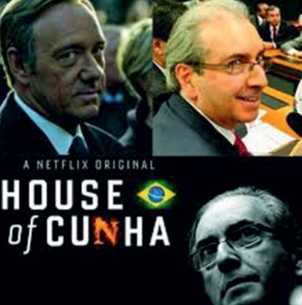 O deputado carioca e presidente da C&acirc;mara &mdash; Eduardo Cunha tornou-se alvo preferencial dos piadistas &mdash; chegou a ser comparado ao maquiav&eacute;lico Frank Underwood, personagem principal da s&eacute;rie pol&iacute;tica americana House of Cards