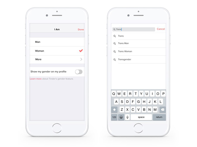 Atualização do Tinder inclui novas opções de gênero