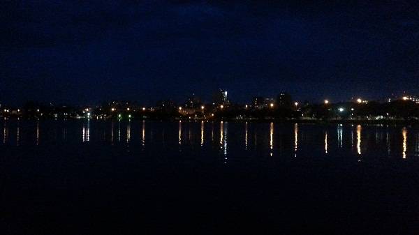 Vista noturna da Lagoa<br>