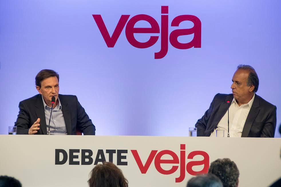 Luiz Fernando Pezão e Marcelo Crivella se enfrentam em debate