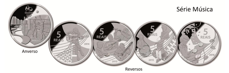 Moedas comemorativas dos Jogos Rio 2016 Moedas comemorativas dos Jogos Rio 2016