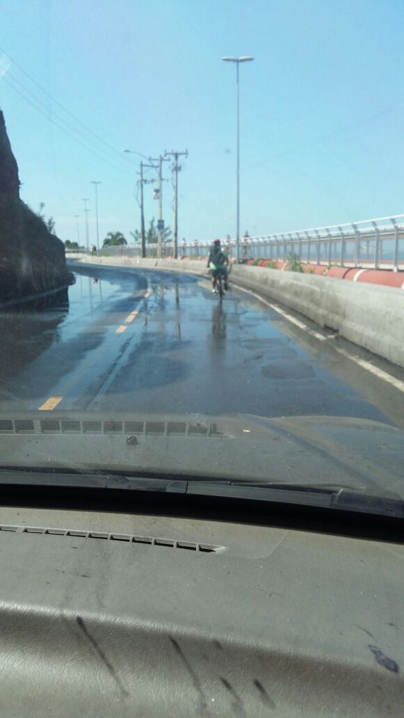 Parte da ciclovia que desabou: em frente ao Castelinho Parte da ciclovia que desabou: em frente ao Castelinho
