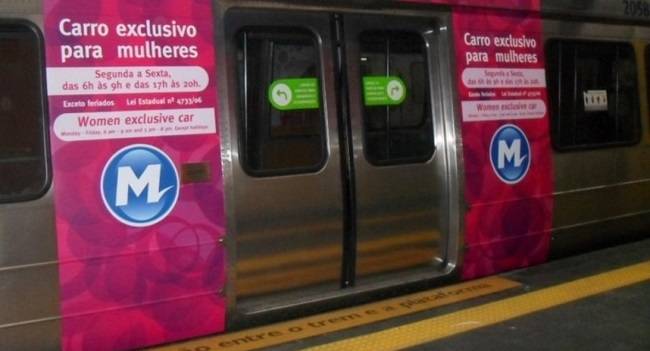 É lei! Vagão feminino passa a funcionar 24 horas em trens e metrô