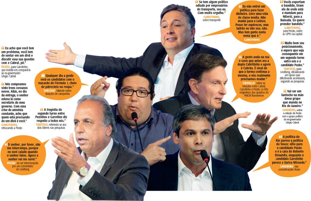 Principais frases do debate entre os candidatos ao governo