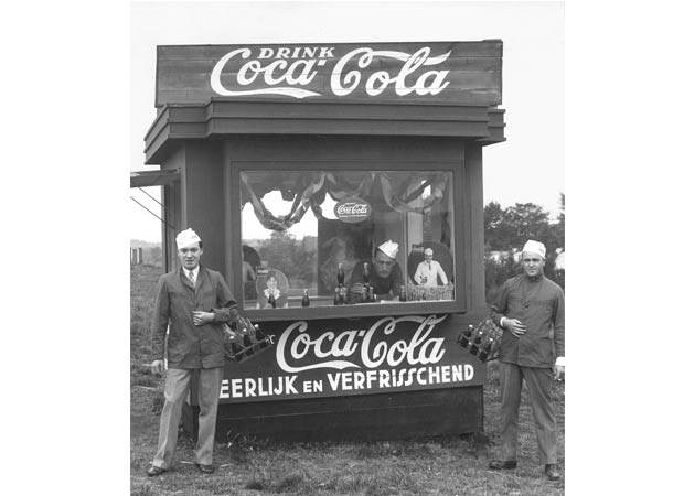 Quiosque da Coca-Cola nos Jogos de Amsterdam, 1928<br> Quiosque da Coca-Cola nos Jogos de Amsterdam, 1928<br>