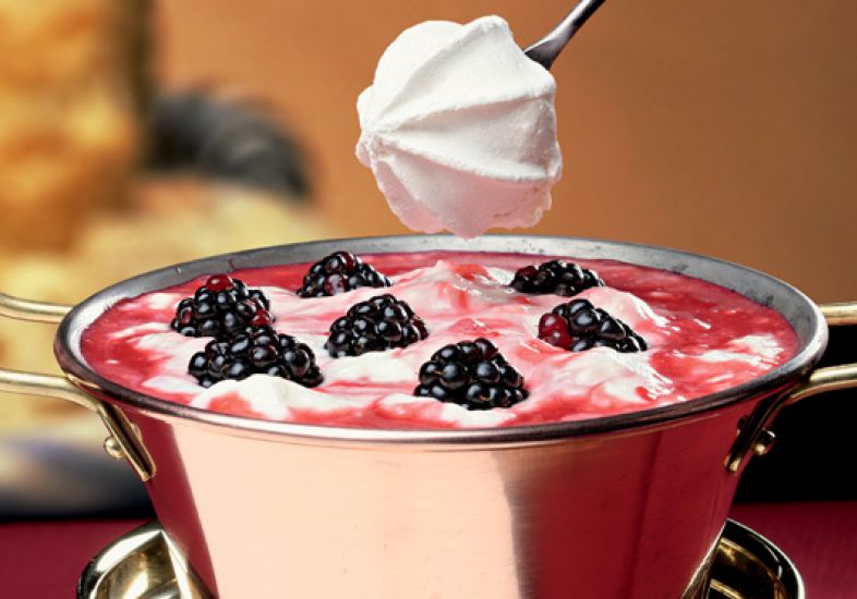 Fondue de frutas vermelhas