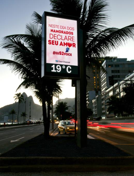 Relógios do Rio vão exibir mensagens no Dia dos Namorados