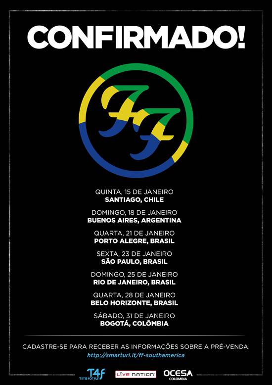 Foo Fighters confirma shows no Brasil
