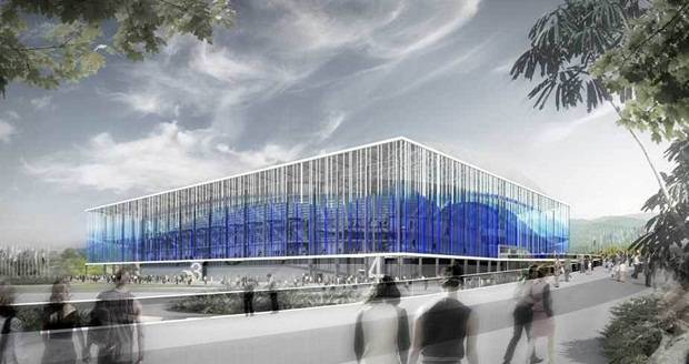 Centro de esportes aqu&aacute;ticos que ser&aacute; constru&iacute;do no Parque Ol&iacute;mpico.<br>