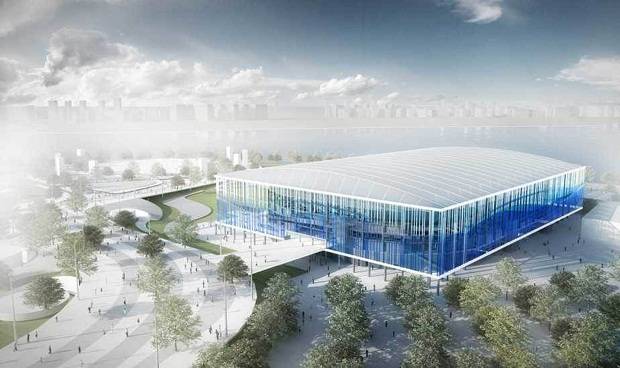 Projeto do centro de esportes aqu&aacute;ticos.<br>