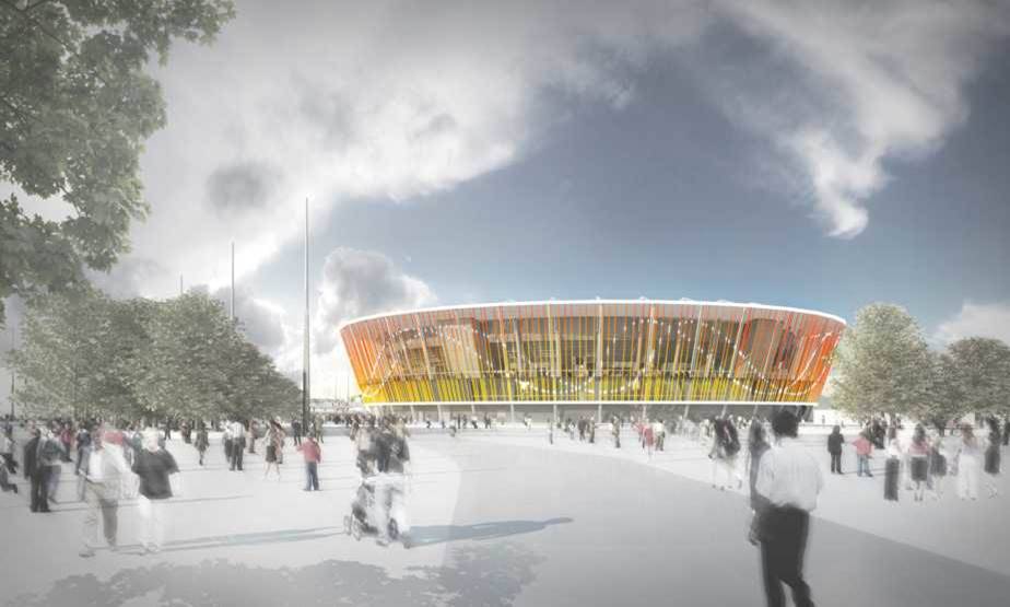 Projeto do Centro de T&ecirc;nis do Parque Ol&iacute;mpico.<br>