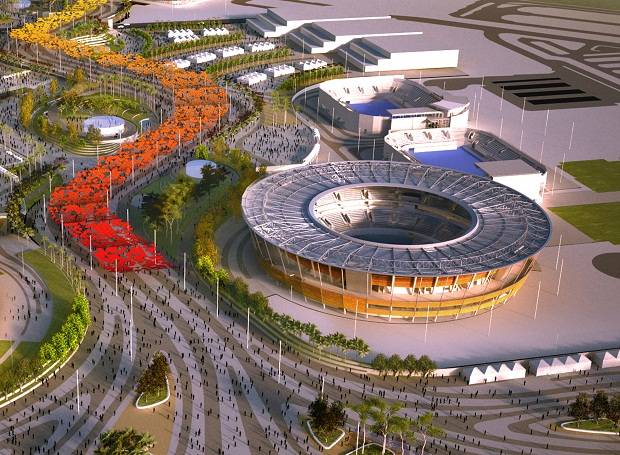 Centro de Tênis do Parque Olímpico.<br> Centro de Tênis do Parque Olímpico.<br>