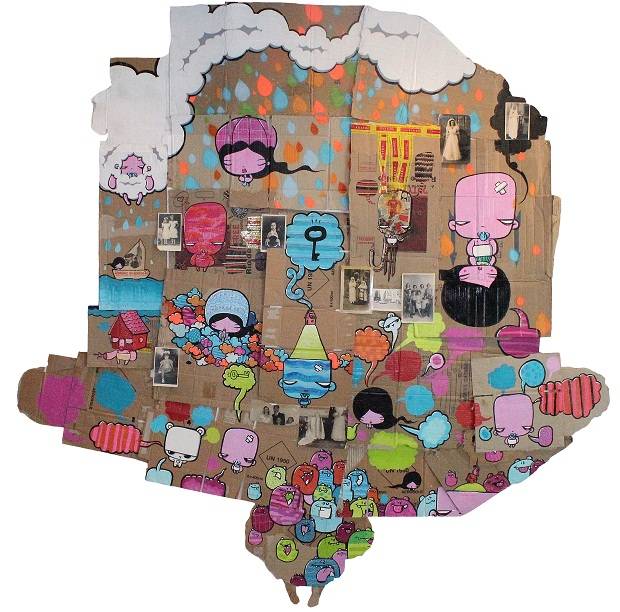 Beb&ecirc; Idoso em papel&atilde;o.<br>
