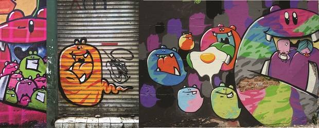 Um dos grafites do artista que est&aacute; no livro lan&ccedil;ado nesta ter&ccedil;a (26).<br>