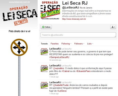 Liminar pode tornar Twitter da Lei Seca ilegal