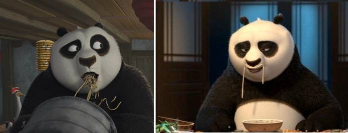 E o que dizer do simp&aacute;tico urso panda fissurado em macarr&atilde;o? Seu nome &eacute; Po, e ele trabalha no restaurante do pai, o ganso Ping, especializado em sopa de massa. Mas seu sonho &eacute; mesmo lutar kung fu, apesar de ser pesado e desajeitado.<br>