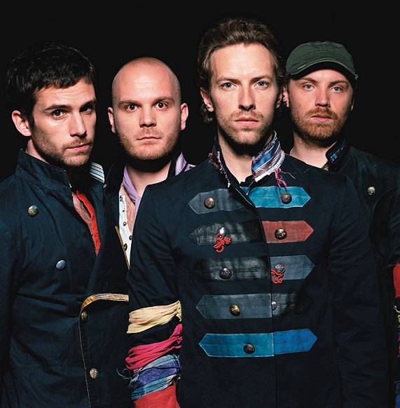 Da esquerda para a direita: a banda &eacute; formada por Guy Berryman (baixo), Will Champion (bateria), Chris Martin (vocal, guitarra, teclados e piano) e Johnny Buckland (guitarra)<br>