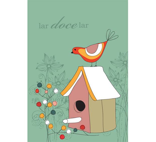 Para alegrar a sua sala, que tal este p&ocirc;ster de lar doce lar?<br>
