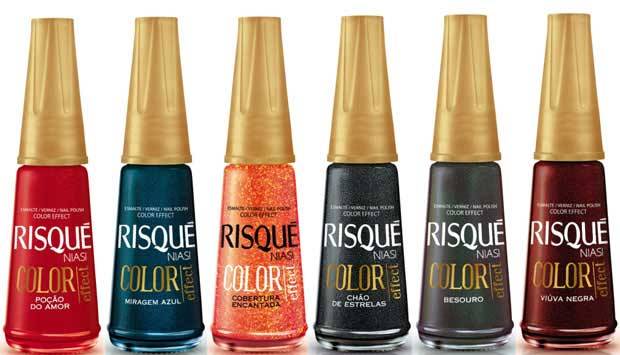 Cada vez mais novas tecnologias t&ecirc;m surgido para transformar os produtos de beleza. E quando se trata de esmalte, &eacute; uma inova&ccedil;&atilde;o atr&aacute;s da outra. Pensando nisso, a Risqu&eacute; lan&ccedil;ou a Edi&ccedil;&atilde;o Especial Risqu&eacute; COLOR effect, composta por esmaltes flakes, hologr&aacute;fi<br>