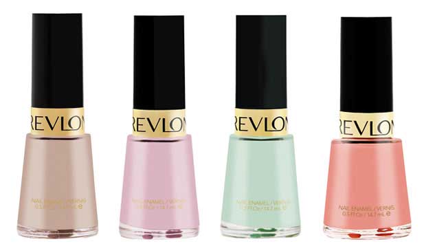A Revlon apostou em tons delicados e pastel para sua nova coleção, a Nail Enamel. A linha é composta por 4 esmaltes: Grey Suede, na cor areia; Lilac Pastelle, que segue a tendência da lavanda; Minted, possui um tom verde menta e Peach Petal, que tem a ton<br> A Revlon apostou em tons delicados e pastel para sua nova coleção, a Nail Enamel. A linha é composta por 4 esmaltes: Grey Suede, na cor areia; Lilac Pastelle, que segue a tendência da lavanda; Minted, possui um tom verde menta e Peach Petal, que tem a ton<br>