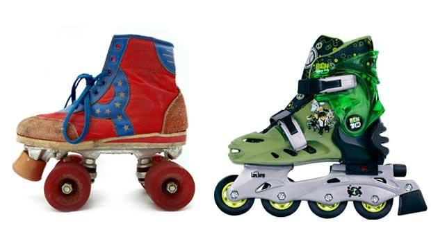 O patins tradicional, com quatro rodas paralelas, surgiu em 1863, depois do inline, que foi patenteado em 1819! Mas foi com os patins de roda paralelas, mais fáceis de se equilibrar, que quem cresceu antes dos anos 90 brincou. Os patins inline viraram feb<br>