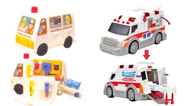 O primeiro brinquedo de m&eacute;dico foi a Ambul&acirc;ncia do Dr. Saratudo, lan&ccedil;ada em 1985, pela Estrela. Era um furg&atilde;o com um consult&oacute;rio dentro, com direito a paciente, seringa, gesso e m&aacute;quina de raio X. Desde ent&atilde;o, surgiram v&aacute;rios brinquedos sobre a atividade<br>