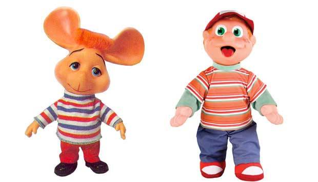 O ratinho Topo Gigio era um boneco de programa de televis&atilde;o italiano que chegou ao Brasil em 1969. V&aacute;rios produtos, como pel&uacute;cias e LPs, foram lan&ccedil;ados na esteira do sucesso das telinhas. Em vers&atilde;o mais moderna, s&atilde;o os bonecos do programa Cocoric&oacute;,da TV C<br>