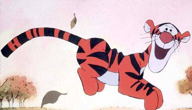 Tigr&atilde;o, personagem do filme O Ursinho Pooh, &eacute; um bichinho cheio de energia que adora pular com sua cauda pelo Bosque dos 100 Acres. Ele &eacute; muito ativo e costuma ter muitas ideias (algumas n&atilde;o t&atilde;o boas) para se divertir. Geralmente, ele n&atilde;o pensa muito ante<br>