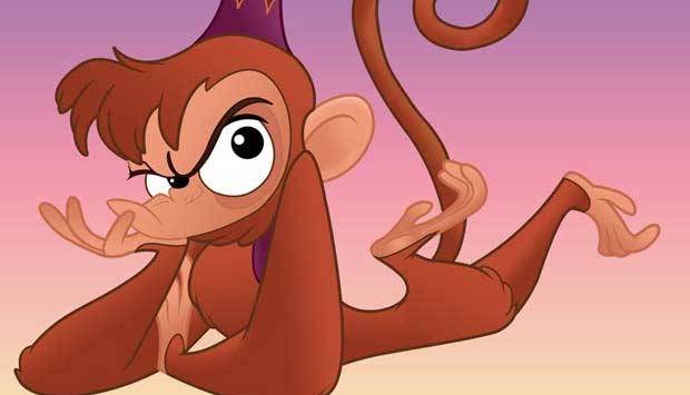 Alladin &eacute; uma hist&oacute;ria ar&aacute;bica sobre um menino que se apaixona pela princesa Jasmine. O macaco Abu (que n&atilde;o fala) &eacute; o grande companheiro do Allandin. Durante o filme, os dois vivem grandes aventuras. O mais engra&ccedil;ado &eacute; que o macaco, que parece ser mais ad<br>