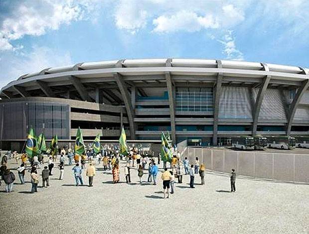 Projeto divulgado por escrit&oacute;rio mostra como ser&aacute; o novo Maracan&atilde;, que deve ser inaugurado em 2013 para sediar a Copa das Confedera&ccedil;&otilde;es<br>
