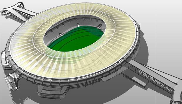 Estrutura do Maracan&atilde; totalmente remodelada ap&oacute;s as obras<br>