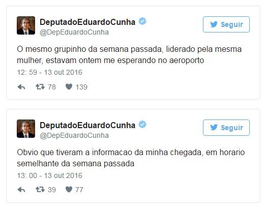Eduardo Cunha é agredido por mulher e xingado em aeroporto no Rio. Veja o vídeo