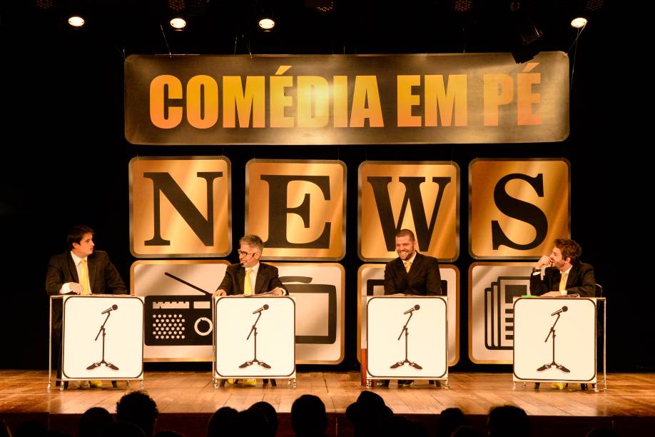 Comédia em Pé News: novo quadro do espetáculo traz notícias da semana comentadas de forma divertida Comédia em Pé News: novo quadro do espetáculo traz notícias da semana comentadas de forma divertida