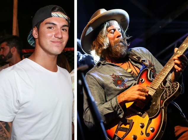 Gabriel Medina dá canja em show do americano Donavon Frankenreiter (veja vídeos) no Palaphita Gávea e Bruna Marquezine, acompanhada pelo namorado, avisa: “não quero fazer foto de beijo”