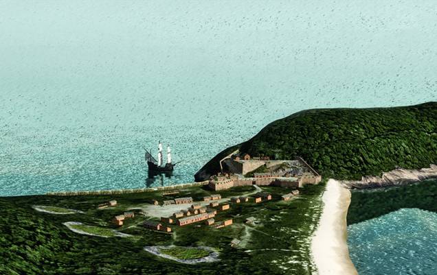 Prontos para a batalha Estácio de Sá e seus comandados montaram, em 1565, o primeiro arraial na área onde hoje está instalada a Escola de Educação Física do Exército, na Urca. O local da fundação do Rio, protegido por paliçadas, foi descrito em cartas pelo padre José de Anchieta. Prontos para a batalha Estácio de Sá e seus comandados montaram, em 1565, o primeiro arraial na área onde hoje está instalada a Escola de Educação Física do Exército, na Urca. O local da fundação do Rio, protegido por paliçadas, foi descrito em cartas pelo padre José de Anchieta.