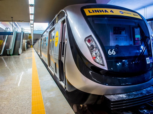 Foto mostra o metrô do Rio