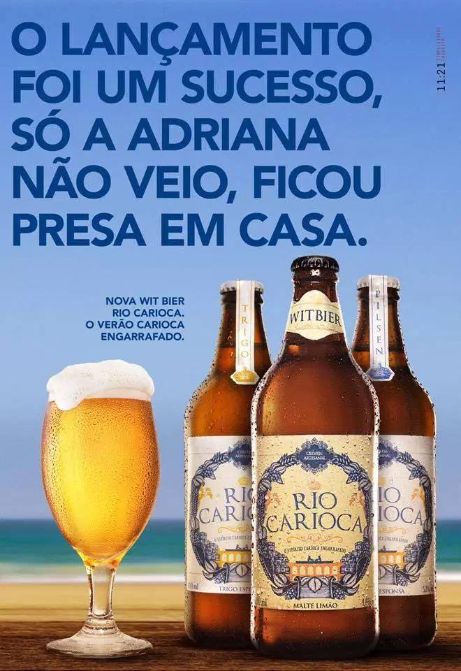 Cervejaria carioca ironiza prisão de Adriana Ancelmo em anúncio