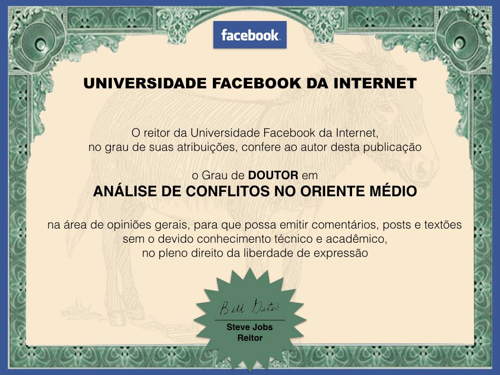Diplomas para “comentaristas de internet” viralizam