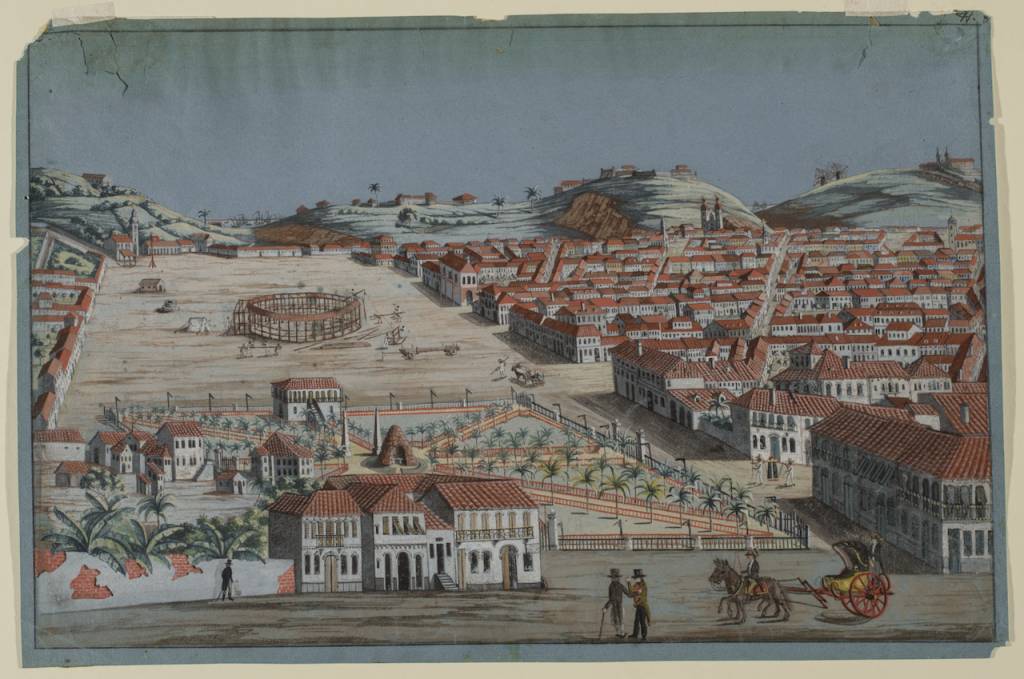 Pintura rara bicentenária do Campo de Santana ilustra livro