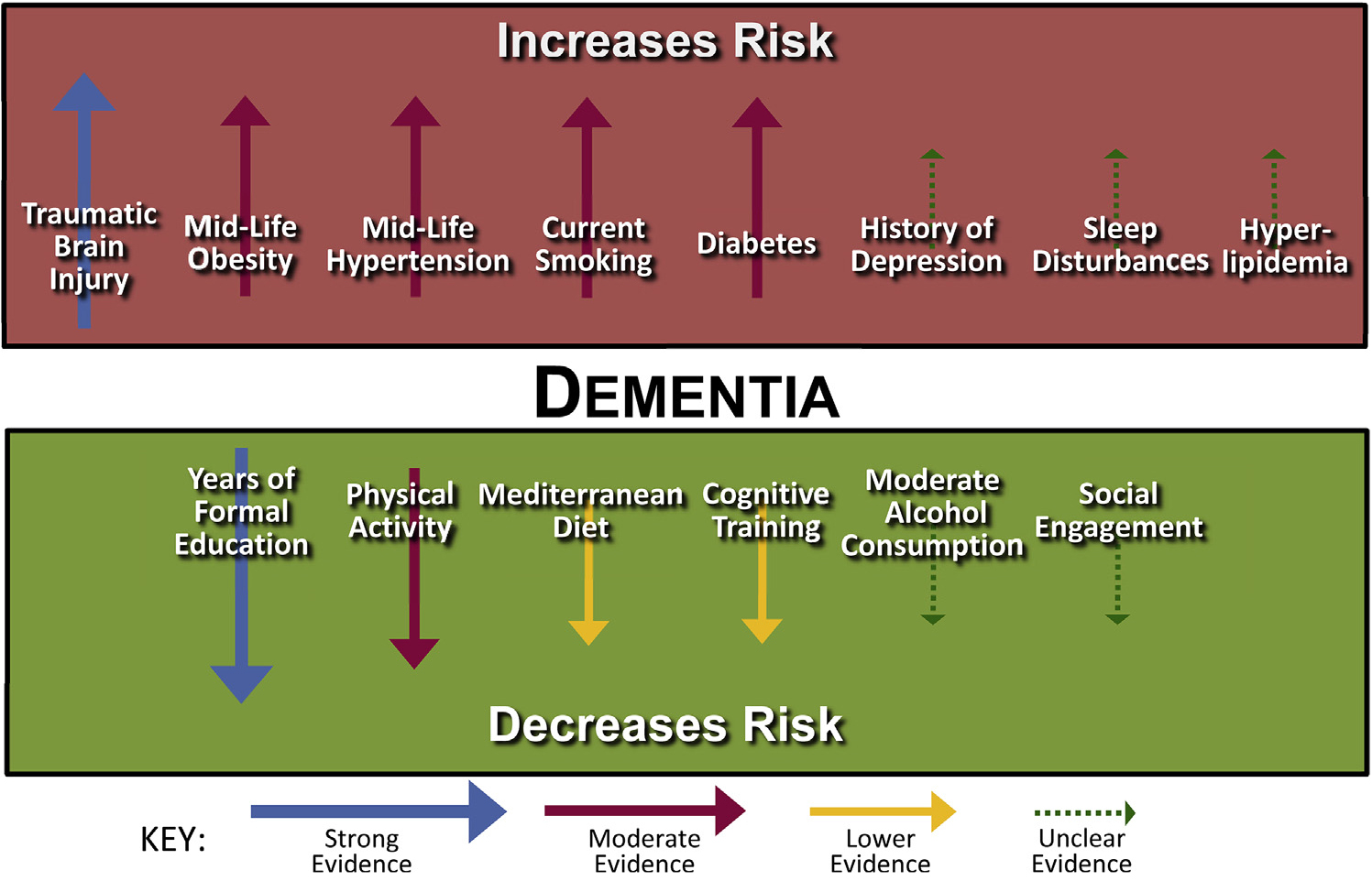 Summary of the evidence on modifiable risk factors for cognitive