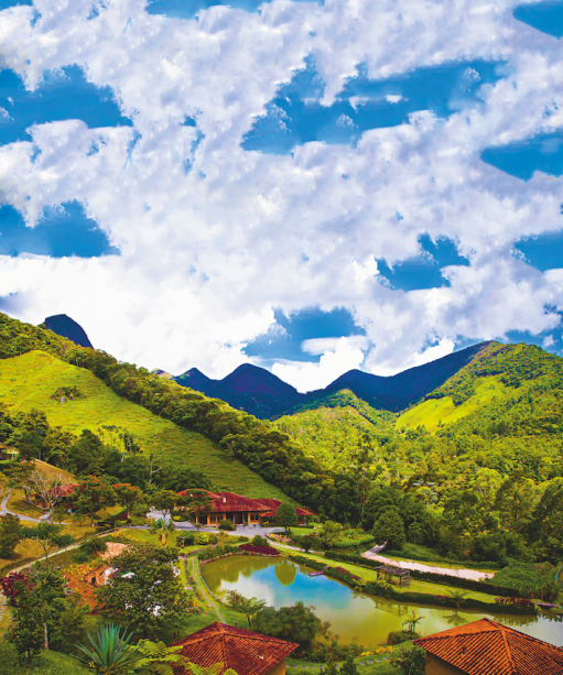 Vista da pousada: paz, conforto e boa comida