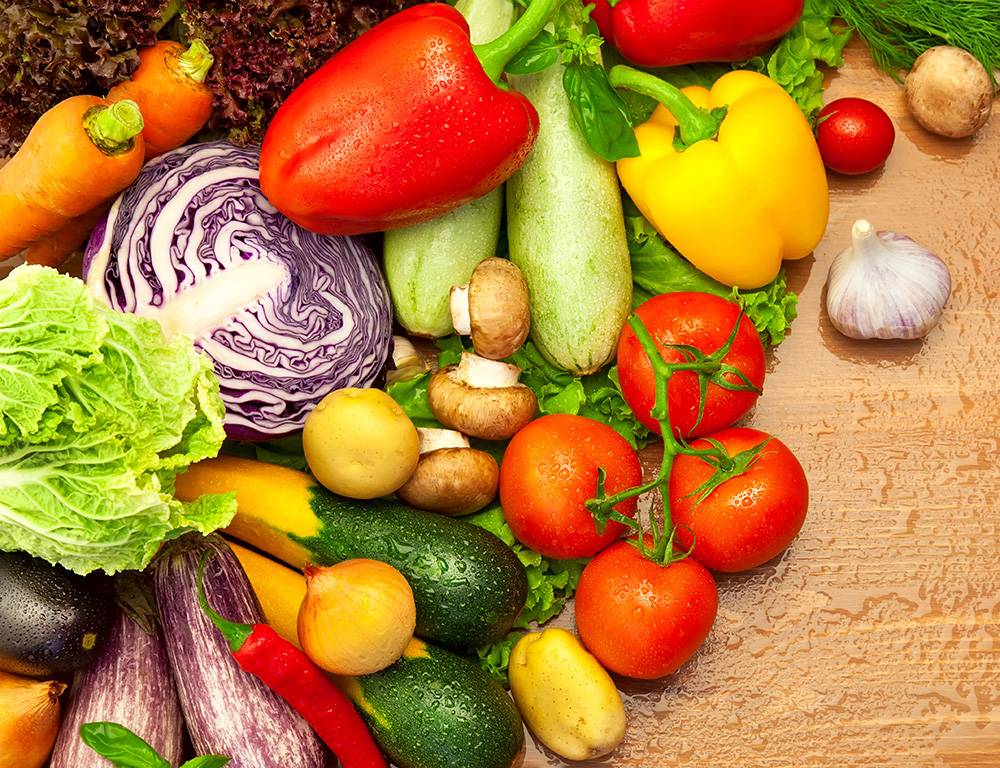 Legumes e verduras.