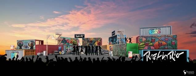 Street Dance: palco decorado com contêineres grafitados será dedicado a dança Street Dance: palco decorado com contêineres grafitados será dedicado a dança