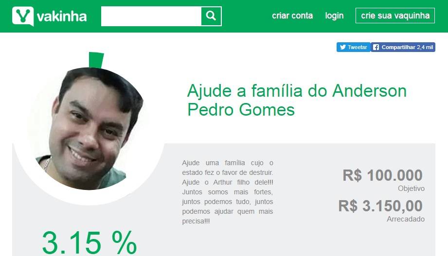 Viúva de motorista desconhece vaquinha on-line para ajudá-la