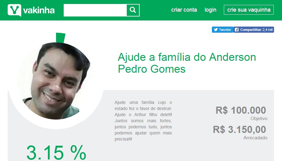 Viúva de motorista desconhece vaquinha on-line para ajudá-la