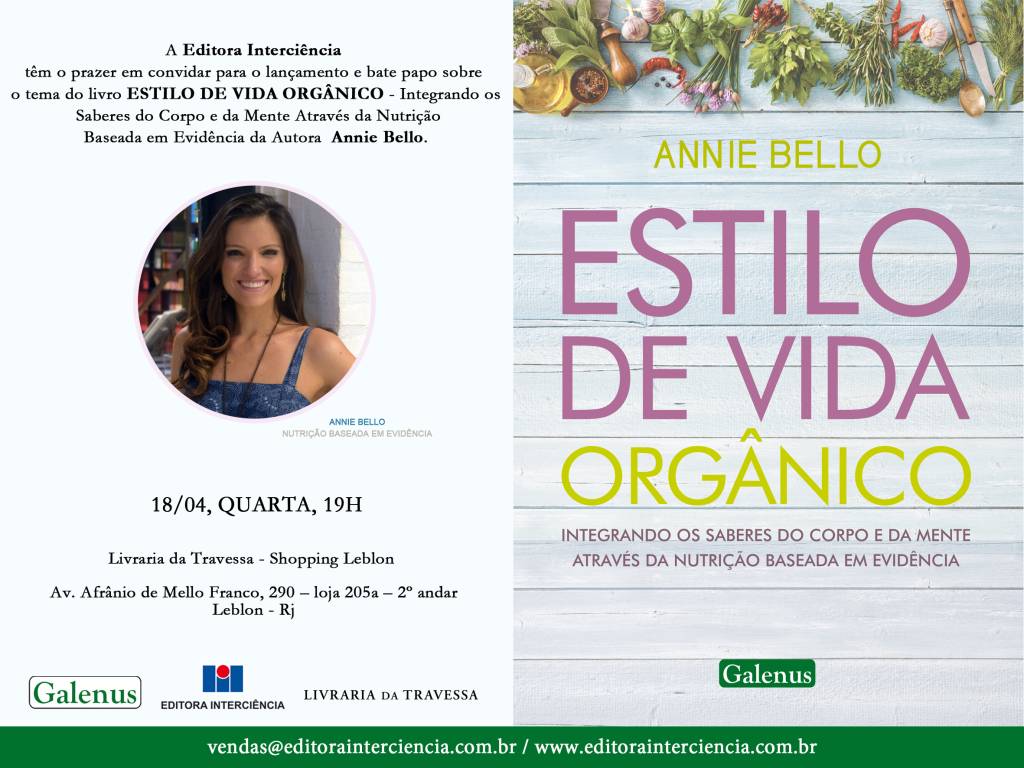 Livraria Travessa recebe lançamento de livro sobre nutrição