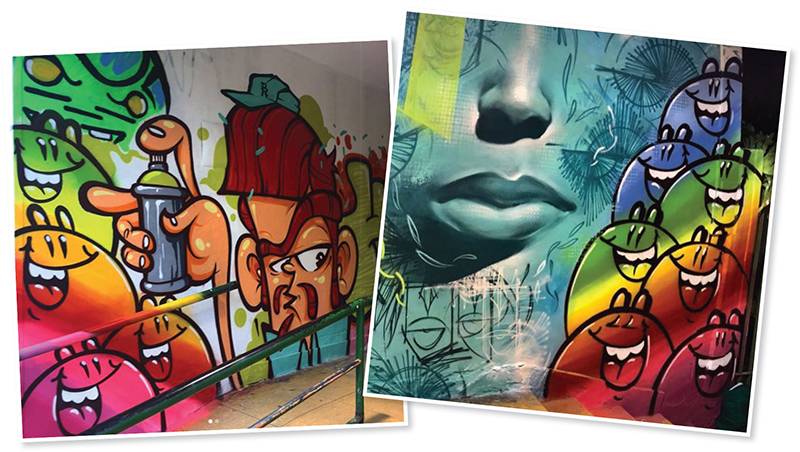 Toz assina mural no Bairro Peixoto, em Copacabana