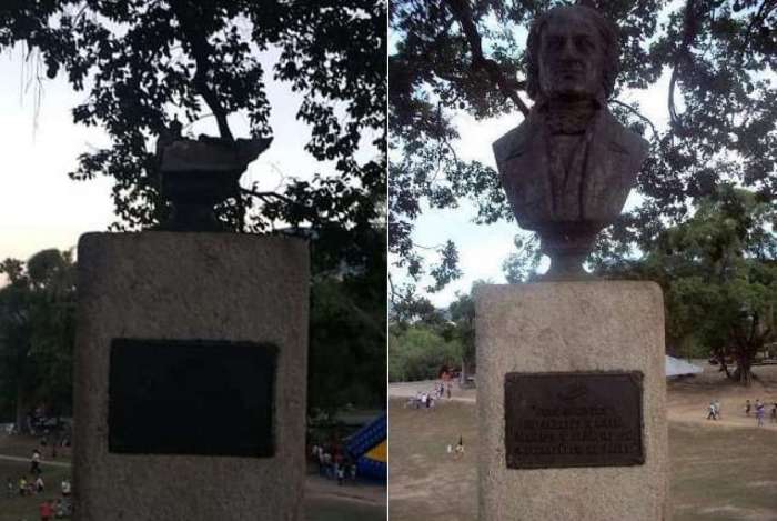 Busto de bronze é roubado na Quinta da Boa vista