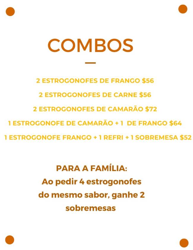 Combos Oficina do estrogonofe